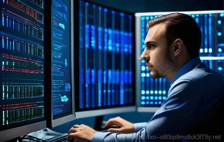 염창동 STATUS_NETWORK_ACCESS_DENIED - A stylized, abstract representation of a digital network being blocked. In the foreground, a glowing...