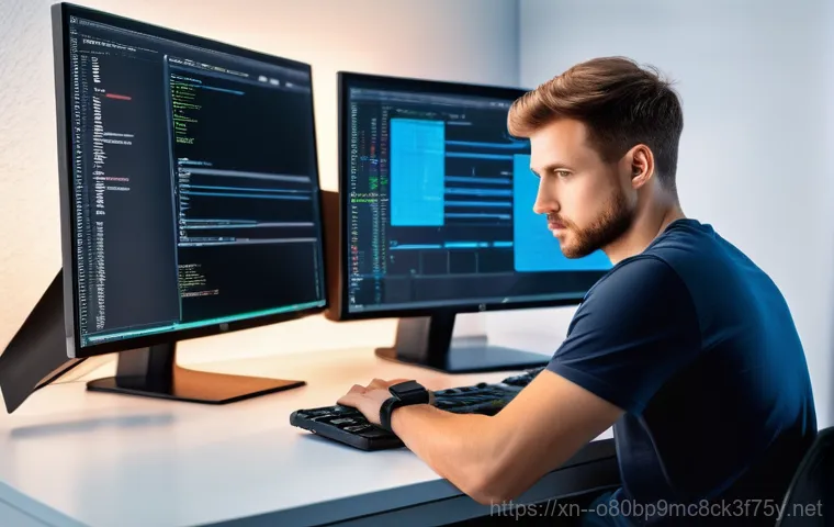 누하동 ATTEMPTED_EXECUTE_OF_NOEXECUTE_MEMORY - A highly stylized, futuristic digital art depiction of a computer's internal memory. Glowing blue pa... 누하동 ATTEMPTED_EXECUTE_OF_NOEXECUTE_MEMORY - A highly stylized, futuristic digital art depiction of a computer's internal memory. Glowing blue pa...