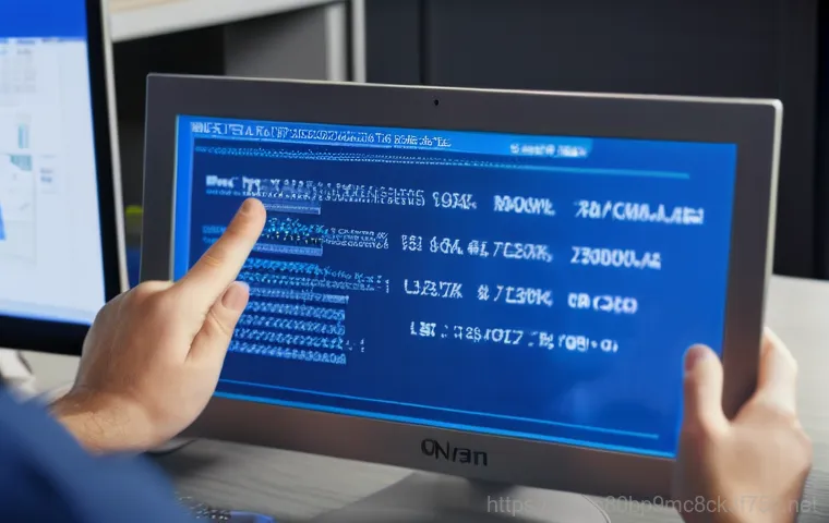 녹번동 컴퓨터멈춤 - A young professional woman, dressed in smart casual attire, is sitting at a modern desk with a lapto...