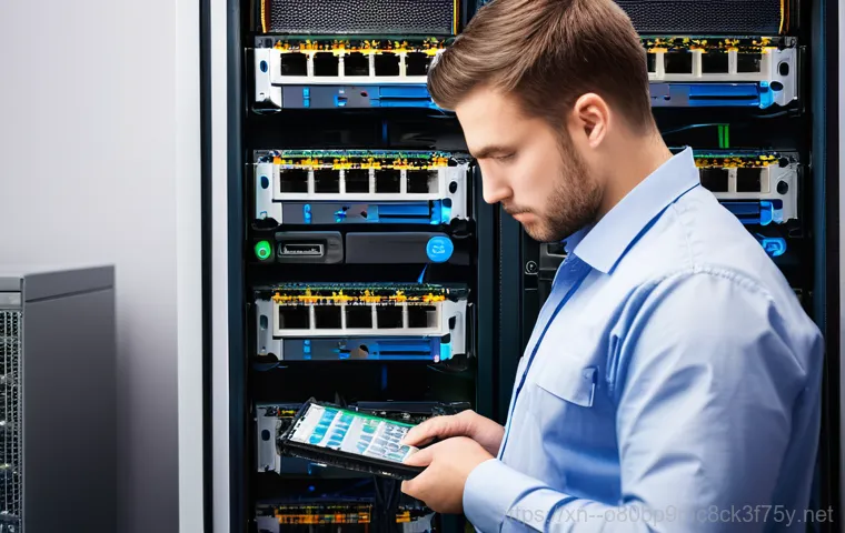 내가면 NAS출장방문수리점 - **Image Prompt:** A busy office scene filled with various employees, including a distraught accounta...