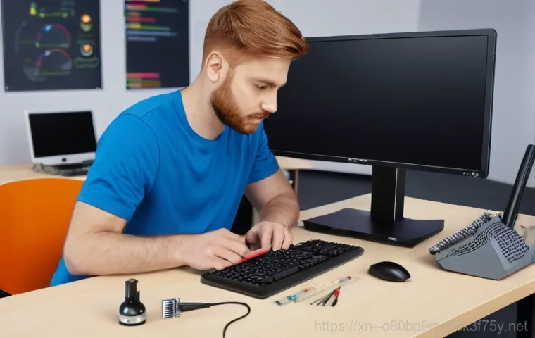 가능동 SYSTEM_THREAD_EXCEPTION_NOT_HANDLED - **Prompt 1: Initial Encounter with the Blue Screen**
    A young adult, with a look of surprise and ...