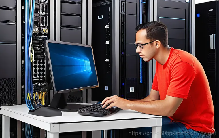 광진구 SYSTEM_SERVICE_EXCEPTION - **Prompt 1: Sudden Blue Screen Frustration**
    "A person, visibly frustrated and surprised, starin...