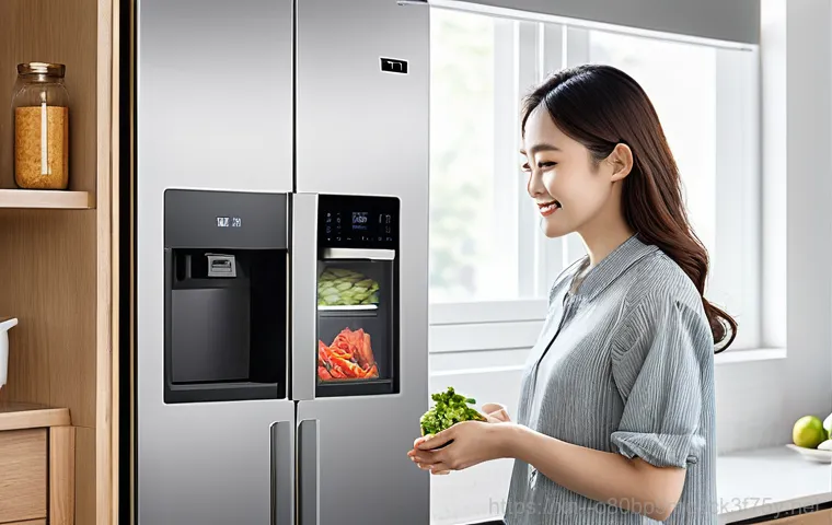 옥산동 절전모드 - A focused shot on a sleek, modern computer monitor in a well-lit home office. A young adult, wearing...