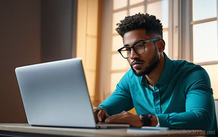 운서동 pc에 문제가 발생하여 다시 시작해야 합니다 - **Prompt:** A close-up shot of a pair of hands carefully inspecting the internal components of a des...