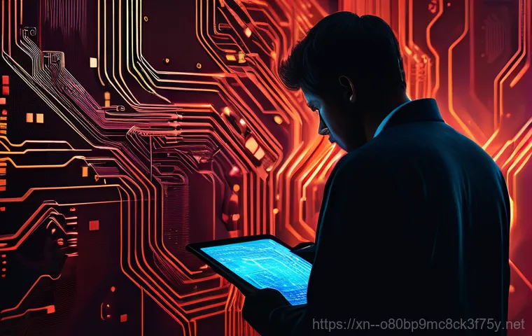 현수동 프로그램응답없음 - A fully clothed young adult, looking visibly stressed and frustrated, sits in front of a computer mo...