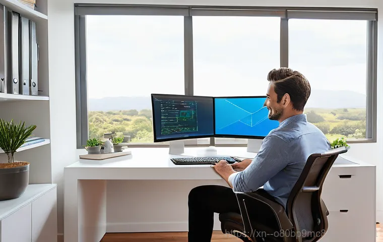 양지동 ubuntu재설치 포맷  초기화 - **Image Prompt 2:** A person (late 20s, wearing business casual attire) is diligently backing up imp...