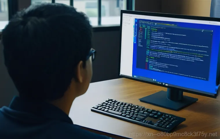 불현동 BOOTMGR is missing - **Prompt 2: Inspecting and Re-connecting Computer Cables**
    A focused individual, wearing a comfo...