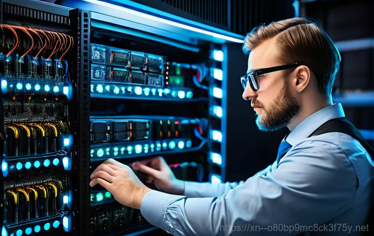 어둔동 server출장방문수리점 - A professional female IT technician, wearing a neat uniform, kneels beside a desktop computer on a c... 어둔동 server출장방문수리점 - A professional female IT technician, wearing a neat uniform, kneels beside a desktop computer on a c...