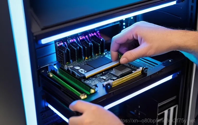 청량리동 그래픽카드조립 및 교체수리 - A young adult (male or female, 20s-30s) intensely focused, smiling with excitement, sitting in a mod...