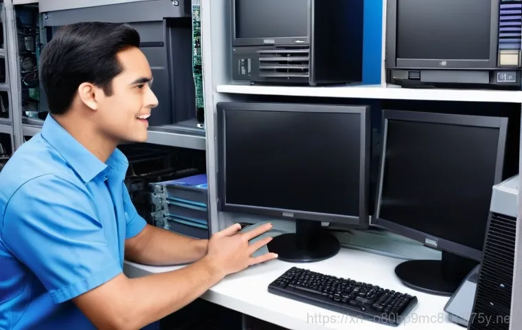 부평동 bootdevice - A detailed, well-lit close-up from a low angle inside an open desktop computer case. A pair of caref... 부평동 bootdevice - A detailed, well-lit close-up from a low angle inside an open desktop computer case. A pair of caref...