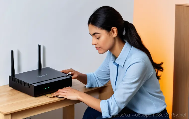 오금동 STATUS_CONNECTION_REFUSED - A young man, aged around 20, is sitting at a clean, modern desk with a desktop computer. He is weari...