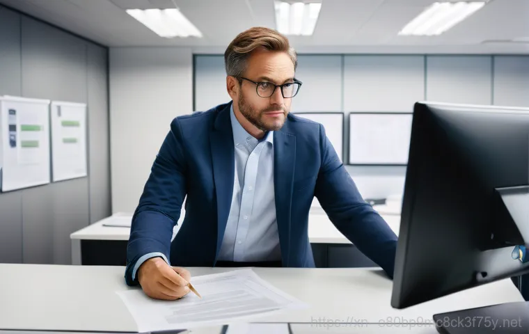 신천동 STATUS_INVALID_DISPOSITION - A young professional, gender-neutral, sitting at a desk in a dimly lit home office, late at night. T...