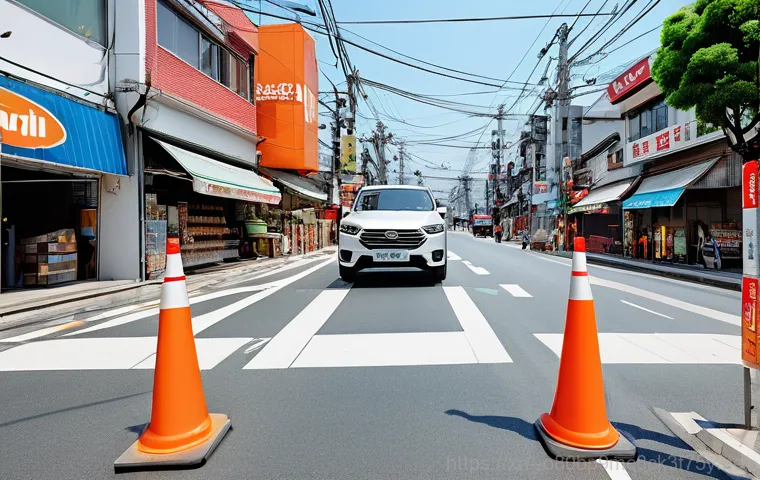 청림동 WATCHDOG_VIOLATION - **Prompt:** A desolate and quiet street in Cheongnim-dong, Pohang, South Korea, with several storefr...