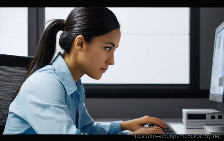 화도읍 윈도우10 windows10 재설치 포맷  초기화 - A person in their late 20s or early 30s, looking exasperated and stressed, staring at a laptop scree...