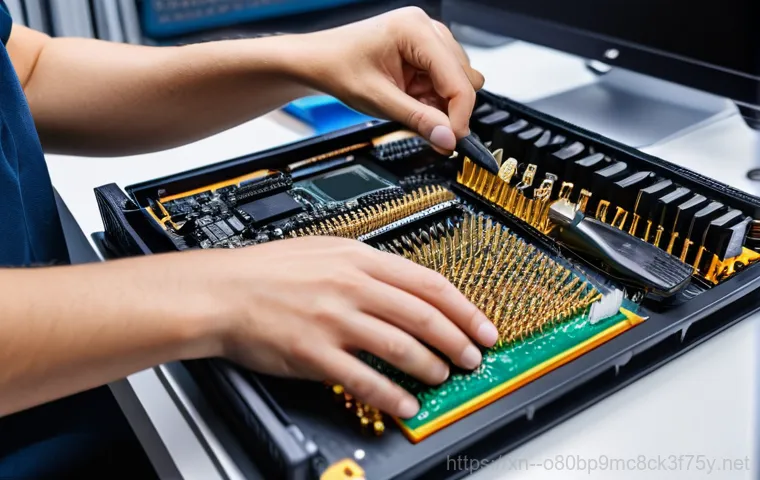 계동 NMI_HARDWARE_FAILURE - **Prompt:** A close-up, highly detailed shot inside an open desktop computer case, revealing the int...