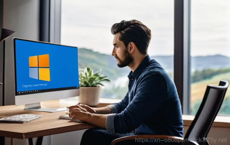 산현동 출장방문윈도우 windows 설치 - **Prompt 1: The Convenience of On-Site Computer Service**
    A split image contrasting the effort o...