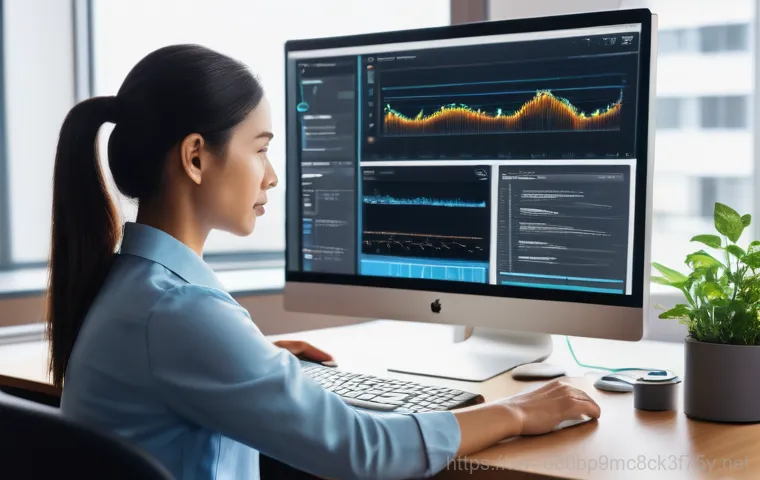 화산동 BAD_POOL_CALLER - A focused adult in their 30s, dressed in a clean, long-sleeved shirt, is carefully examining the int...