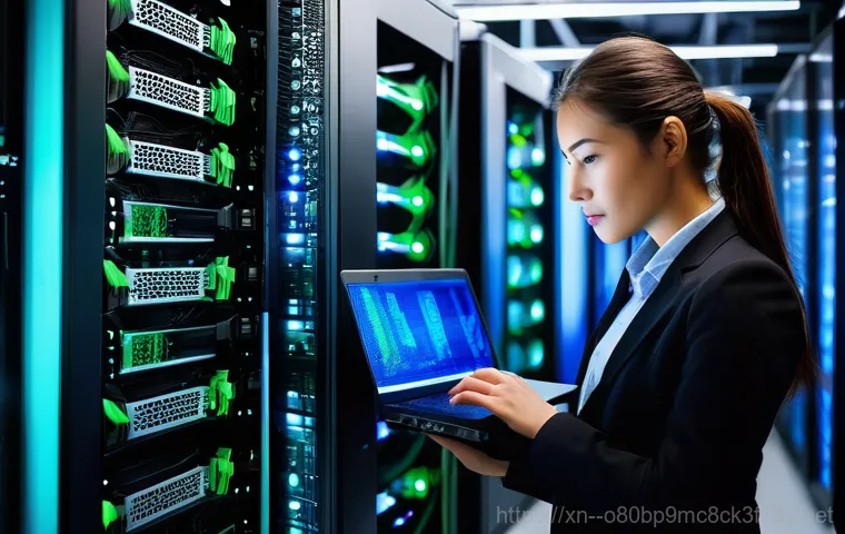 군문동 서버출장방문수리점 - A busy modern office environment in disarray, with stressed-looking employees staring at blank or er... 군문동 서버출장방문수리점 - A busy modern office environment in disarray, with stressed-looking employees staring at blank or er...