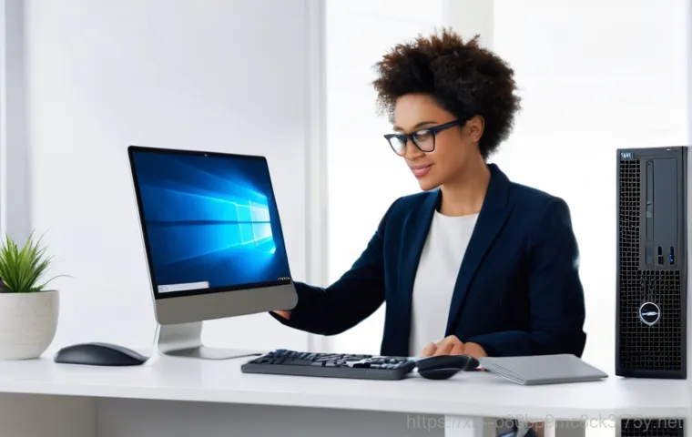 행운동 STATUS_KERNEL_CONFIGURATION_ERROR - A focused individual (gender-neutral, wearing a t-shirt and jeans) carefully works on an open deskto...