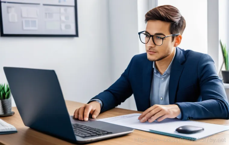 관악구 윈도우8 windows8 재설치 포맷  초기화 - A bright, minimalistic home office setup, showcasing a sleek, modern desktop computer or laptop on a...