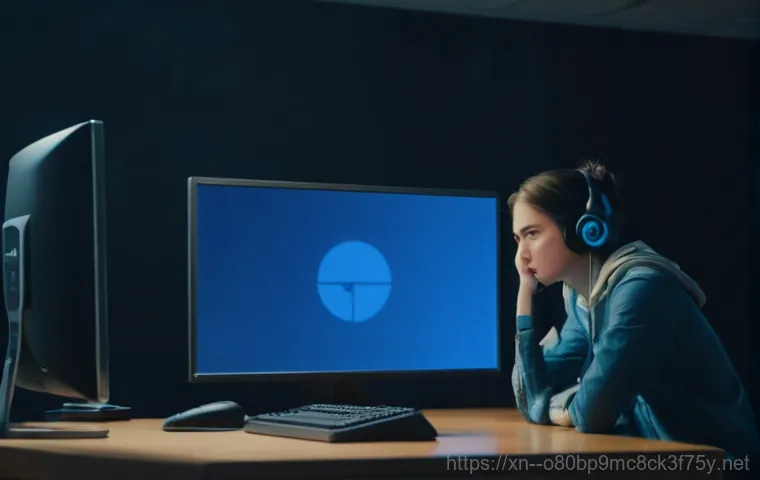 장남면 컴퓨터멈춤 - A close-up, detailed shot inside a desktop computer case, focusing on a CPU cooler heavily caked wit...