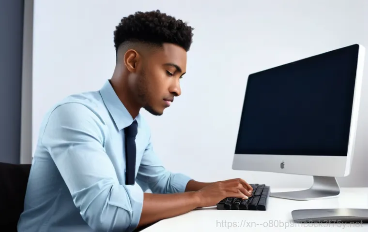 녹번동 STATUS_ACCESS_VIOLATION - A young individual, approximately 16-18 years old, is seated at a well-lit desk, gazing at a laptop ...