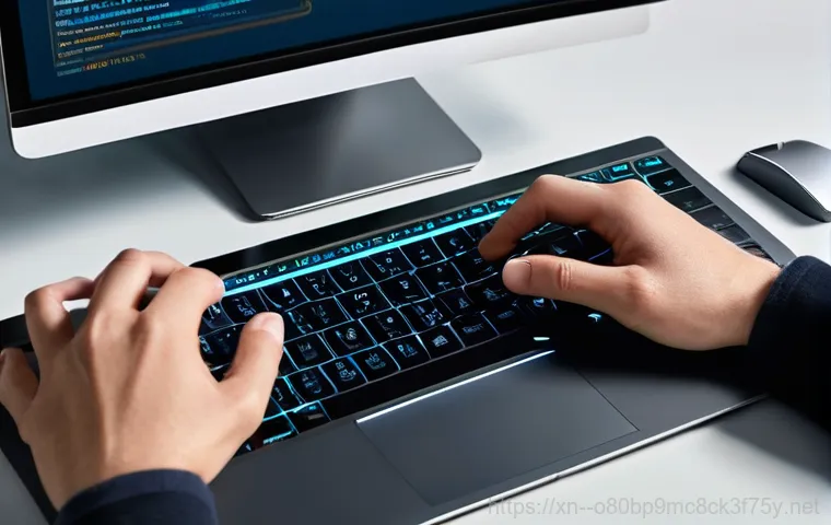 원곡면 DRIVER_POWER_STATE_FAILURE - A close-up shot of a computer monitor displaying a "DRIVER_POWER_STATE_FAILURE" blue screen error, w...