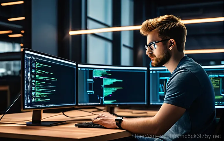 명일동 STATUS_MODULE_ACCESS_DENIED - **Prompt 2: Labyrinth of Mandatory Access Control**
    A lone software developer, depicted with a f...