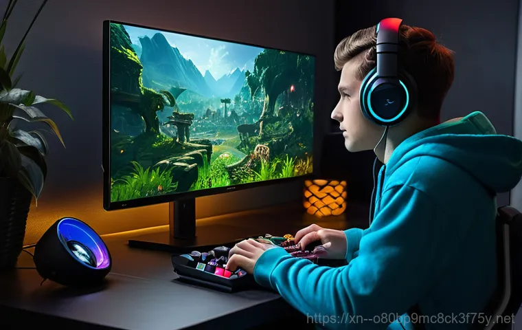 창동 컴퓨터업그레이드 - A close-up, high-angle shot focusing on a pair of gloved hands (gender-neutral, professional appeara...