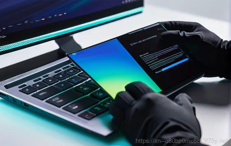 재궁동 출장방문윈도우 windows 설치 - A professional male computer technician in his early 30s, wearing a clean, dark blue polo shirt with...