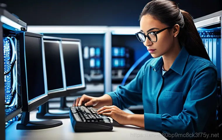 비산동 STATUS_KERNEL_DATA_CORRUPTION - **Prompt 1: The Unexpected Blue Screen Dilemma**
    A wide shot of a contemporary home office. A pe...