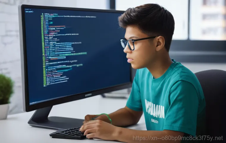 명륜동 WIN32K_POWER_WATCHDOG_TIMEOUT - **Prompt:** A young person, around 15-17 years old, with a look of intense frustration and surprise,...