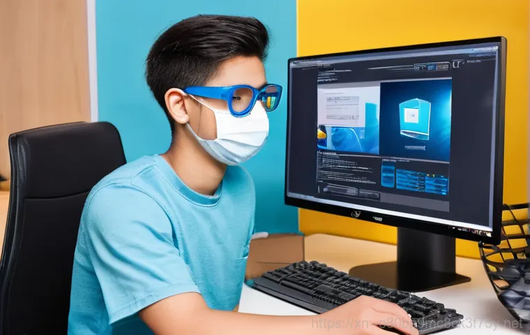 명륜동 WIN32K_POWER_WATCHDOG_TIMEOUT - **Prompt:** A focused young person, approximately 16-18 years old, is intently looking at their desk...