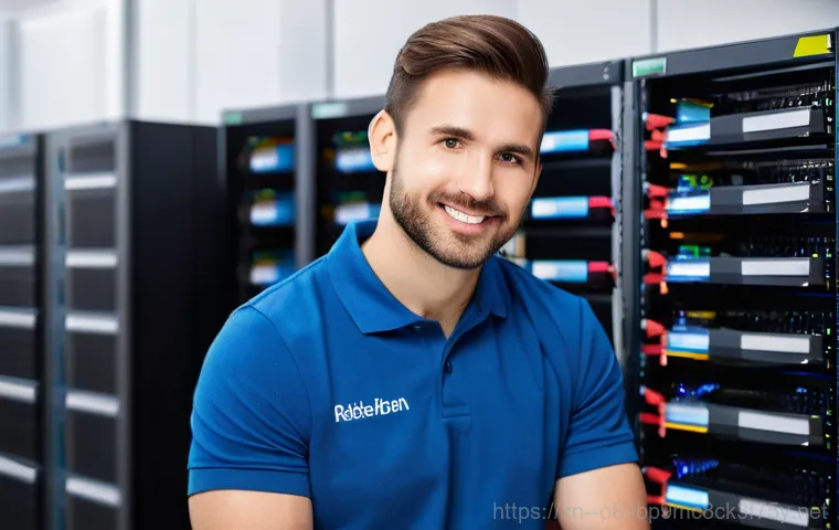 무의동 server출장방문수리점 - **Server Emergency Panic**
    A young male business owner in his early 30s, dressed in a slightly d...