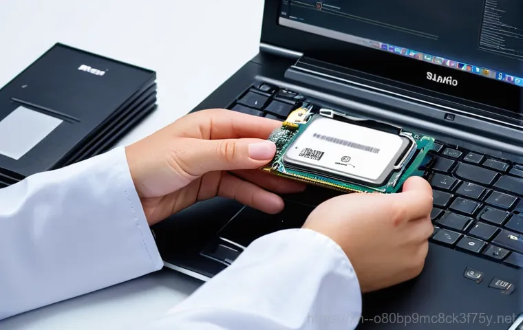 유양동 HDD조립 및 교체수리 - **Prompt:** A young adult (male or female, around 20s-30s) sits at a cluttered desk, looking utterly...