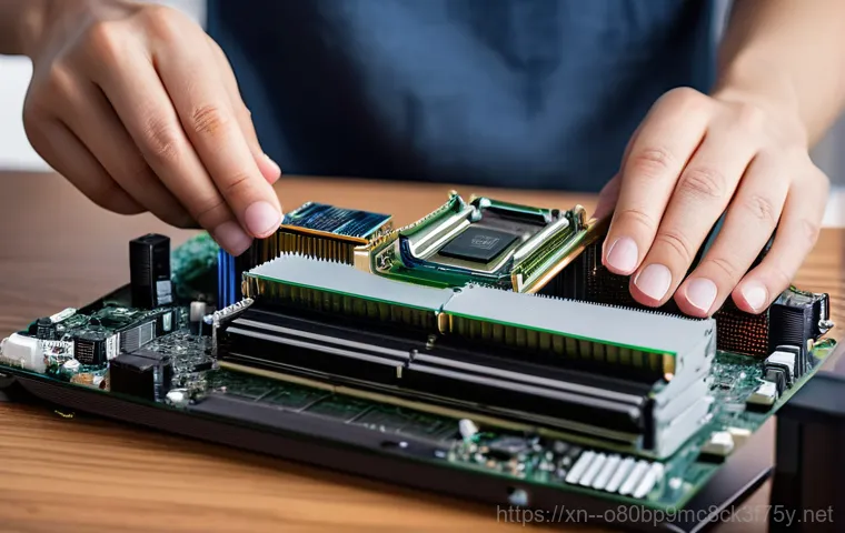 교남동 입력신호가 없습니다 - A close-up shot of hands carefully inspecting and re-connecting cables to the back of a computer mon...
