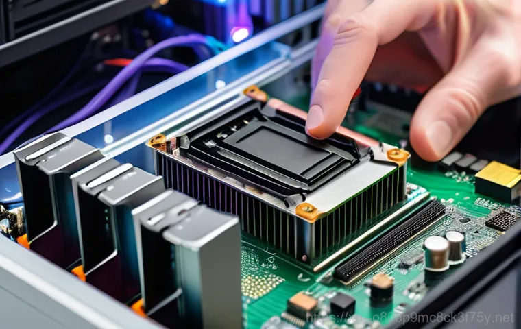 양촌읍 bootdevice - A person, dressed in casual clothing, is intently troubleshooting a desktop computer. They are crouc...