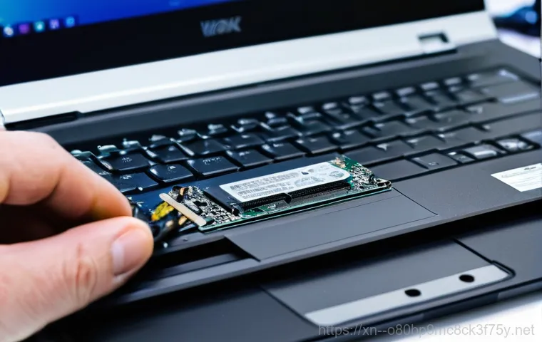 장암동 HDD조립 및 교체수리 - A professional computer technician with a focused expression is meticulously assembling a desktop PC...