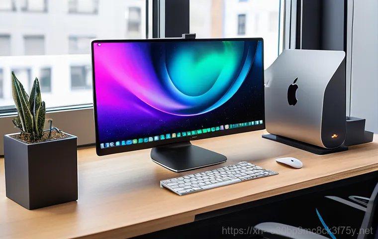 중화동 맥미니 판매 및 수리 - A close-up, well-lit shot of the internal components of a Mac mini, with the casing carefully opened...