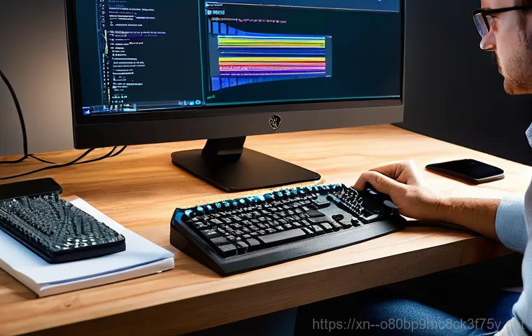 신건지동 IRQL_NOT_LESS_OR_EQUAL - An artistic, stylized rendering of a computer's internal components. The motherboard is central, wit...