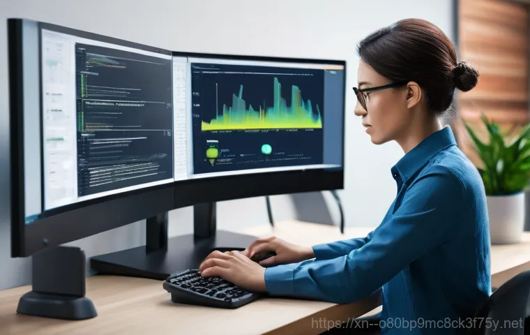 우이동 POOL_CORRUPTION_IN_FILE_AREA - **Hands-On Hardware Troubleshooting:** A close-up, focused shot on a pair of adult hands (wearing an... 우이동 POOL_CORRUPTION_IN_FILE_AREA - **Hands-On Hardware Troubleshooting:** A close-up, focused shot on a pair of adult hands (wearing an...