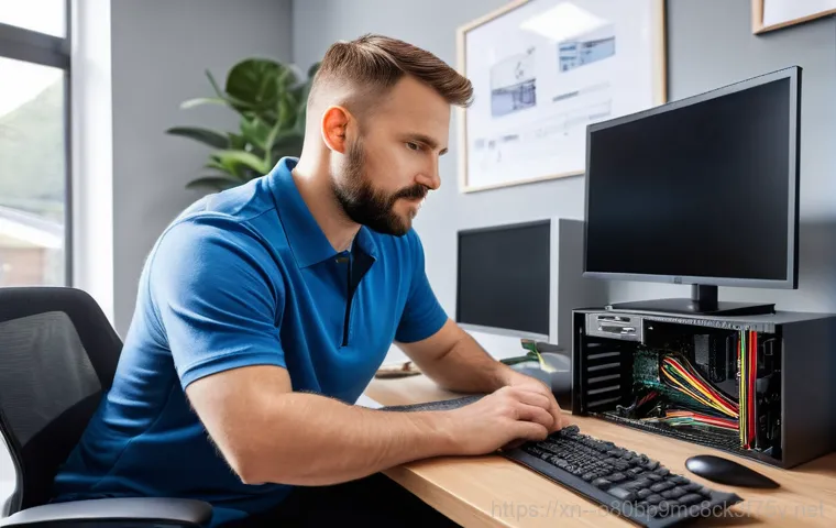 창릉동 컴퓨터 desktop 출장방문수리점 - A professional female in her late 20s or early 30s, dressed in business casual attire, sitting at a ...