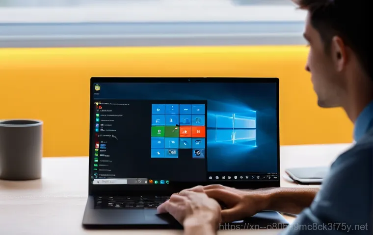 창곡동 프리도스 윈도우설치 - An illustration of a young adult, male or female, with a bright, satisfied expression, sitting at a ...