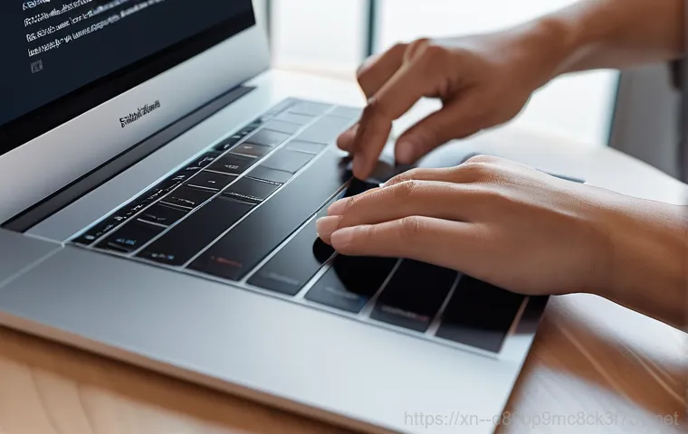 의주로 맥윈도우 부트캠프_bootcamp 재설치 포맷  초기화 - A person in their late 20s, with a slightly frustrated but determined expression, sitting at a clean...