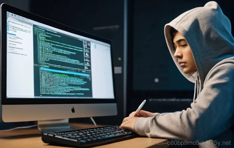 서인동 UNMOUNTABLE_BOOT_VOLUME - A frustrated young adult, dressed in casual everyday clothes (jeans and a t-shirt), sits at a desk i... 서인동 UNMOUNTABLE_BOOT_VOLUME - A frustrated young adult, dressed in casual everyday clothes (jeans and a t-shirt), sits at a desk i...