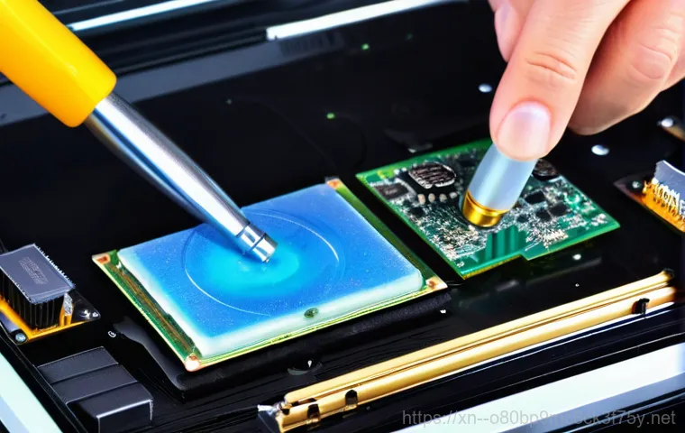 난향동 노트북 laptop 출장방문수리점 - A professional laptop repair technician, wearing a clean uniform with a company logo, is performing ...