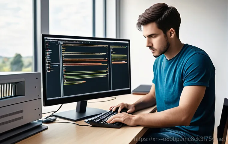 내촌면 프로그램응답없음 - **Prompt:** A young professional, male or female, in their late 20s, wearing casual smart attire, si...