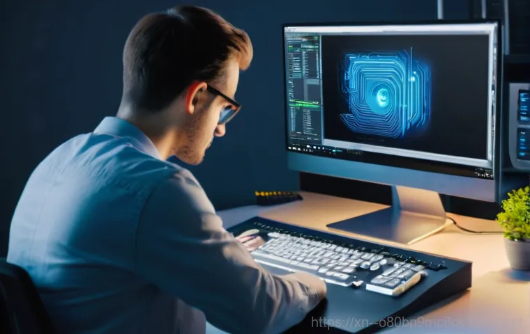 양감면 STATUS_KERNEL_SECURITY_CHECK - An intricate, somewhat chaotic, internal view of a computer motherboard with glowing circuits and in...