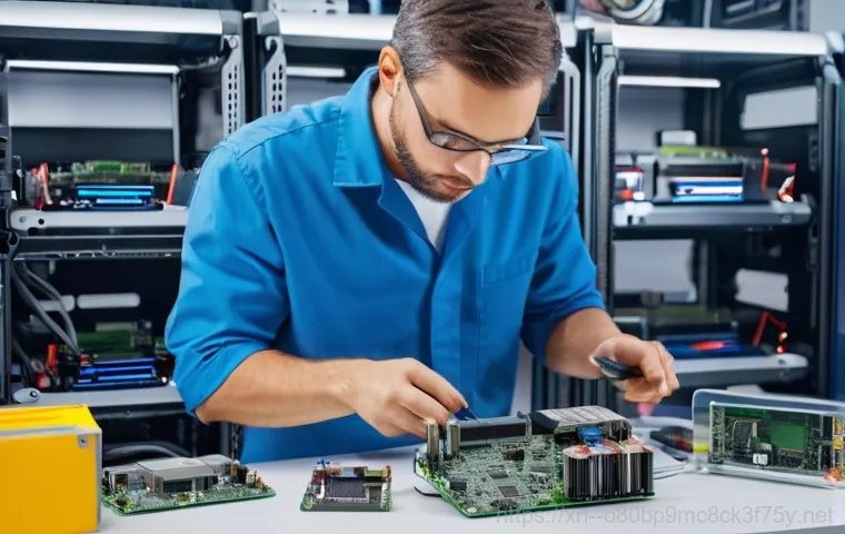 수서동 맥미니 판매 및 수리 - A focused young professional sits at a clean, modern desk, thoughtfully reviewing multiple Mac mini ...