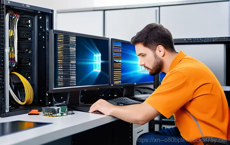 대야동 linux재설치 포맷  초기화 - A young adult, in their early twenties, is intently focused on a laptop screen at a modern desk. The...